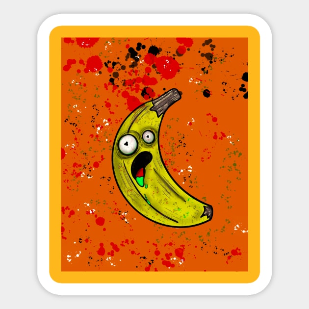 Zombie Banana Sticker by CassiesArt